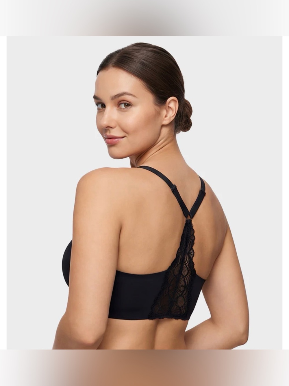 Black Lace-Back Comfort Bralette